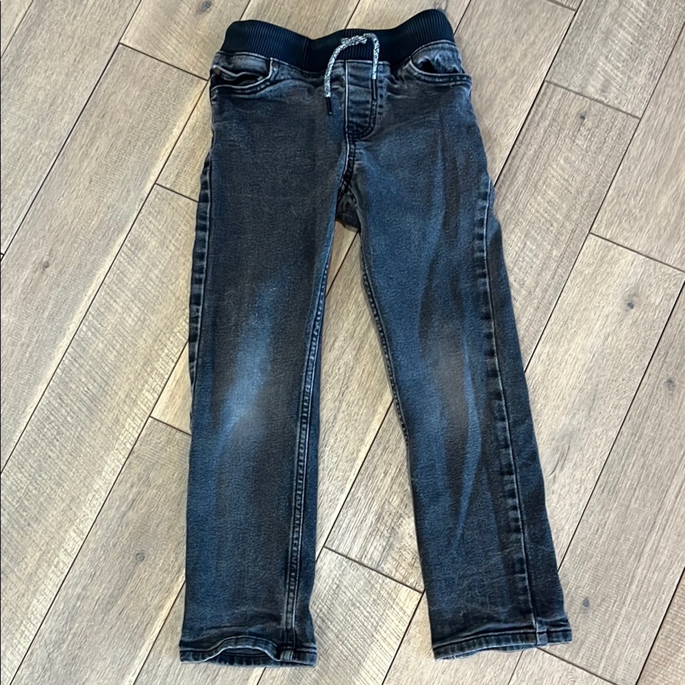 Lands End Boys Iron Knee Black Denim Jeans